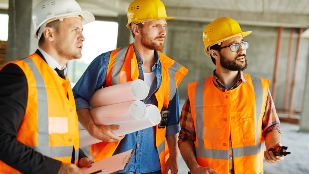 builders at a contractor site